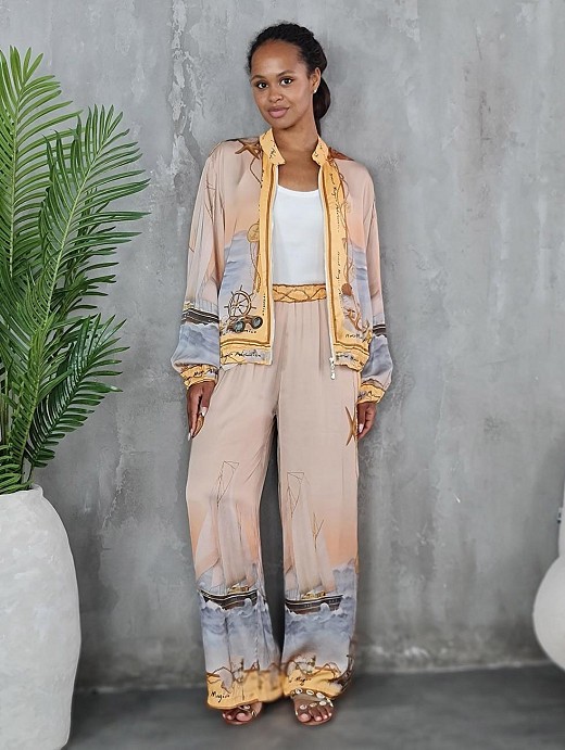 Костюм New Collection с морским принтом оранжевый 