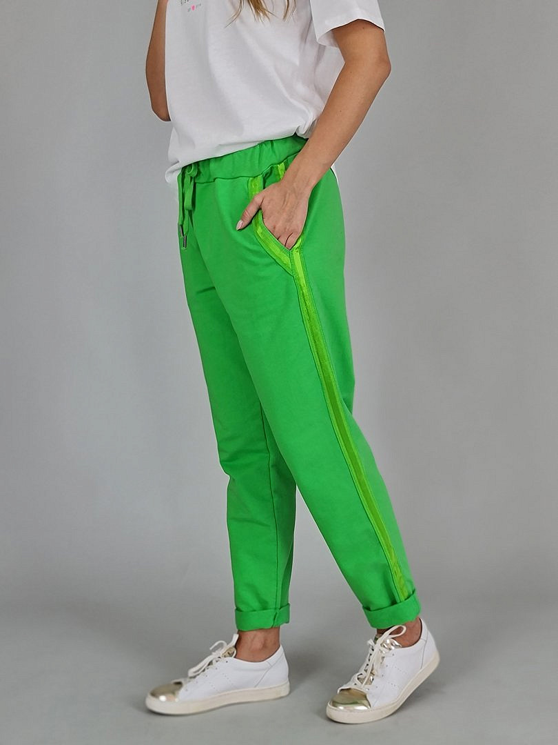 Брюки Naiif на завязочках ярко-зелёные , фотография №1