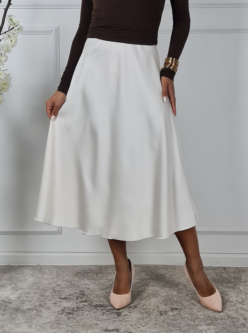 Юбка MIHO'S шелковистая вискоза молочная , фотография №3