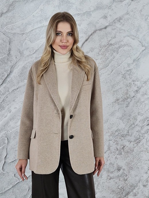 Полупальто Vicolo с двумя пуговицами бежевое
