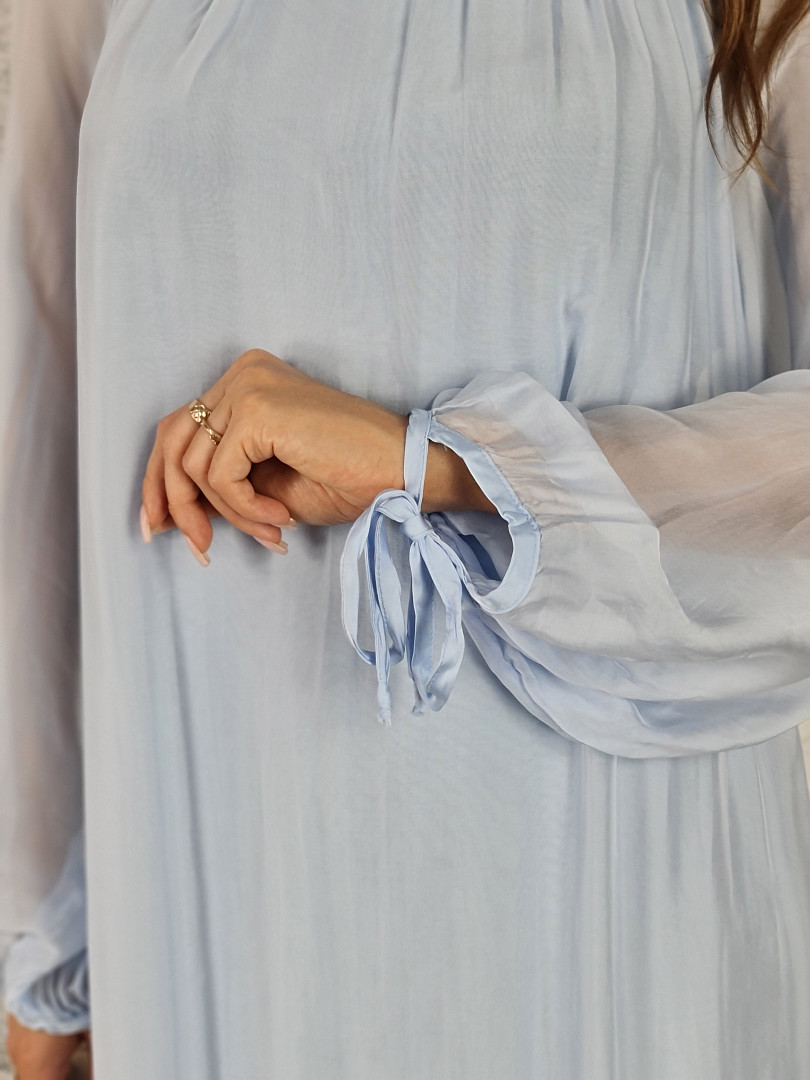 Платье CLOTHÉ свободное полупрозрачное голубое, фотография №3