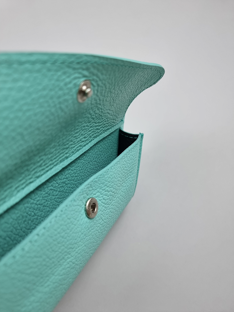 Сумка-клатч My Little Italy с горизонтальным карманом бирюзовая, фотография №4