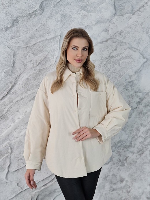 Куртка Vicolo рубашка с кармашком молочная