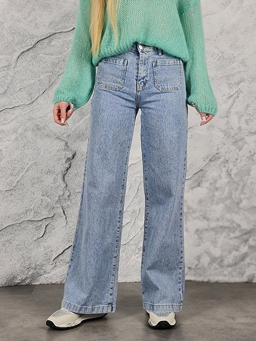 Джинсы Mira Belle с кармашками спереди синие