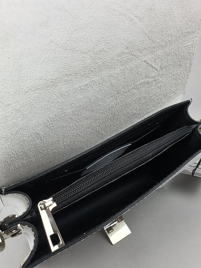 Сумка My Little Italy прямоугольная на широком ремне белая, фотография №6