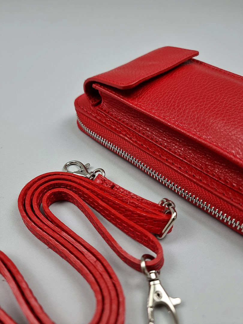 Сумка-клатч My Little Italy на ремешке красная, фотография №4