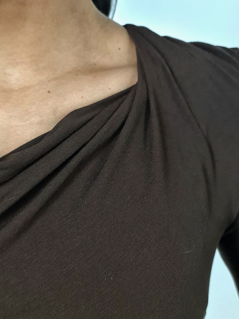 Лонгслив Imperial со сборками шоколад, фотография №5