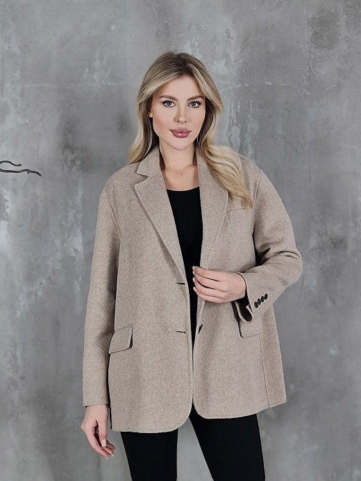 Полупальто Vicolo с двумя пуговицами бежевое