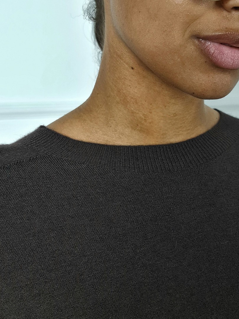 Джемпер Imperial 3/4 рукав круглый вырез шоколад, фотография №3