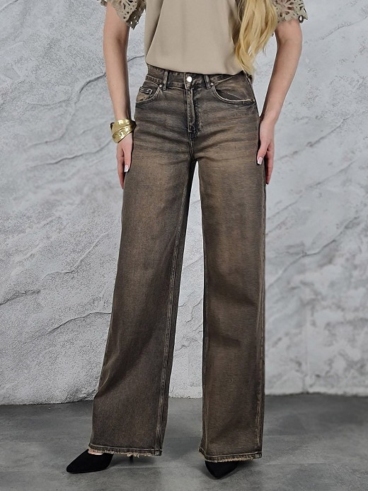 Джинсы Miss Bonbon винтажные шоколад