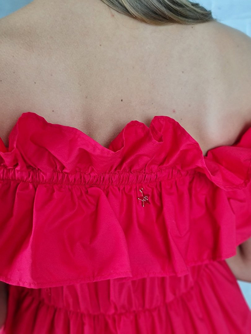 Сарафан Souvenir на бретелях красный, фотография №4