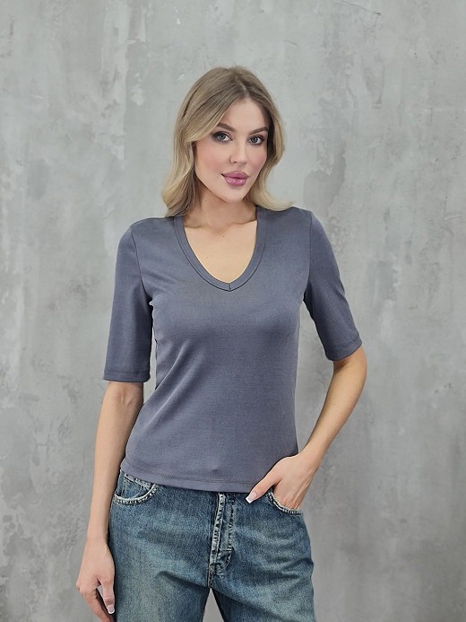 Футболка Imperial v вырез графит 