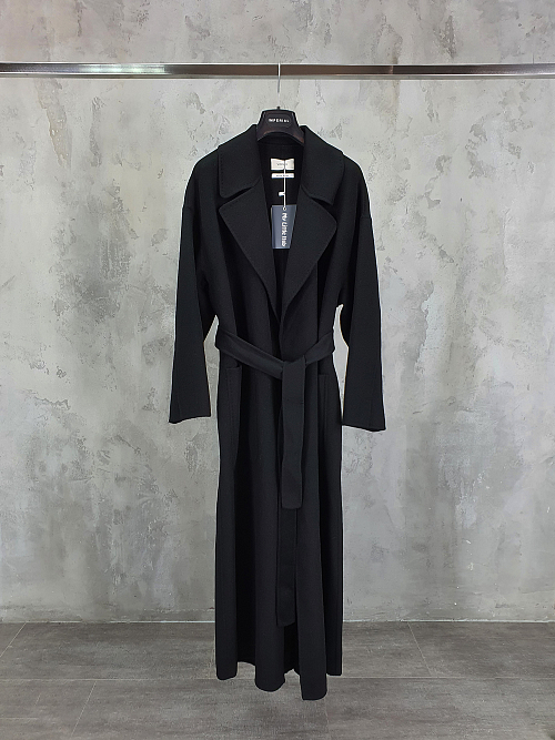 Пальто-халат Vicolo с поясом драповое черное