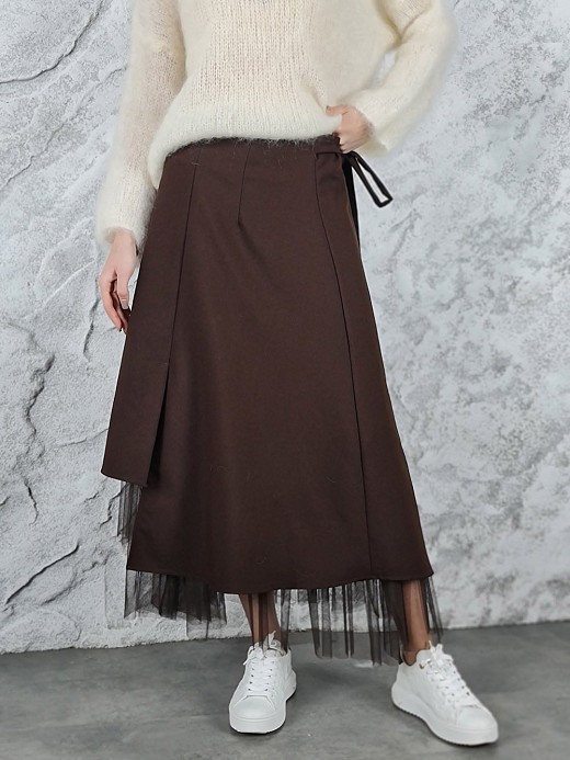 Юбка Mitica&Co. с фатиновым подкладом шоколад