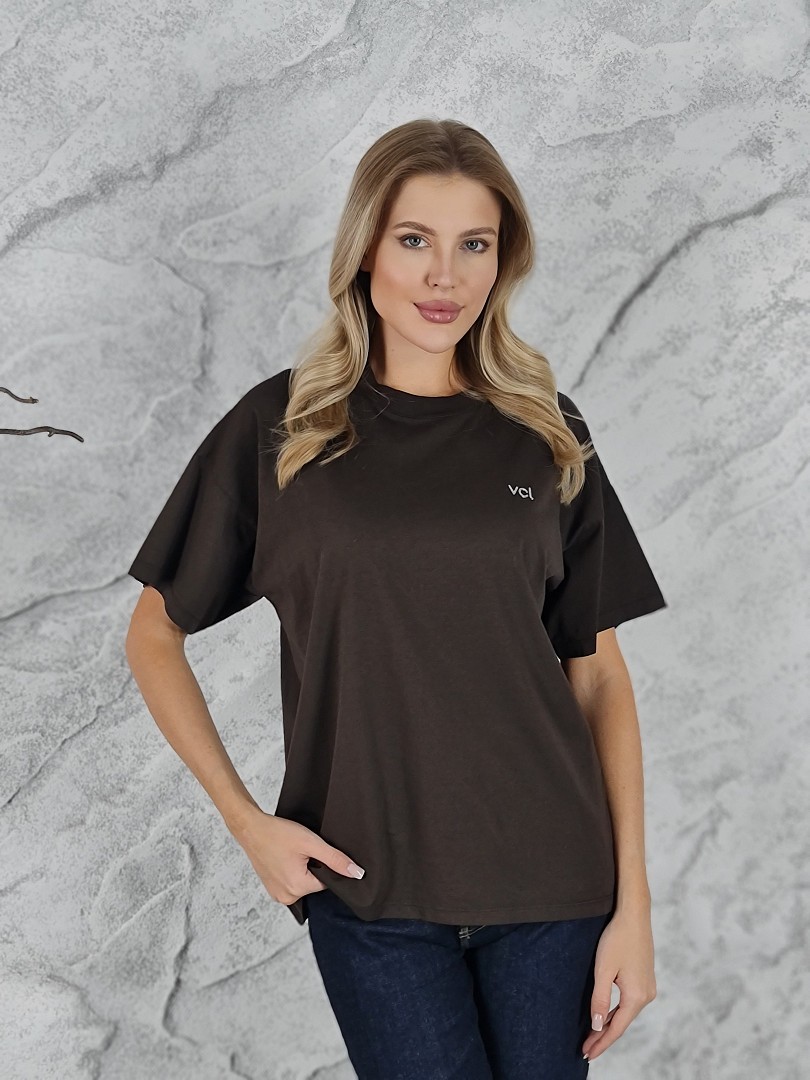 Футболка Vicolo надпись vcl шоколад, фотография №1