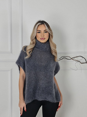 Джемпер TRICOT из бэби мохера серый