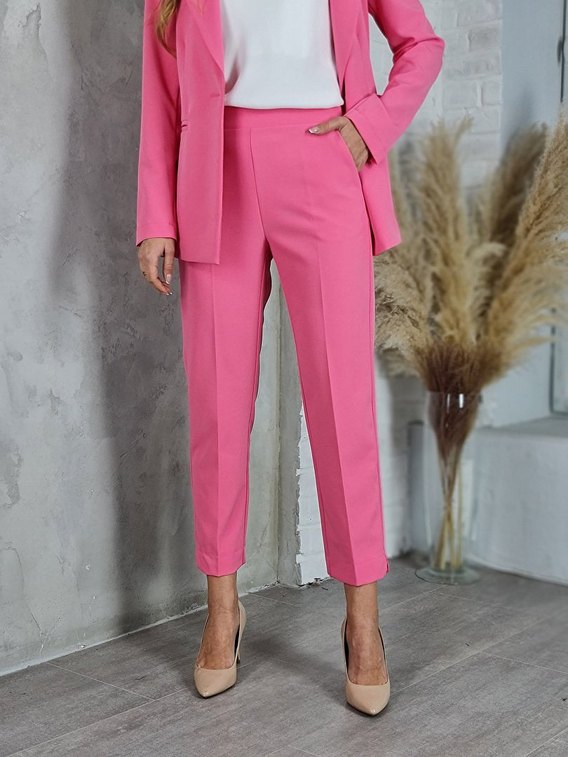Костюм Maryley пиждак и брюки на резинке ярко-розовый , фотография №5