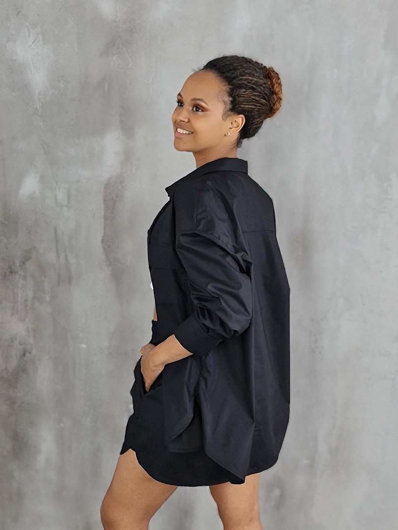 Костюм Vicolo рубашка и шорты чёрный, фотография №6