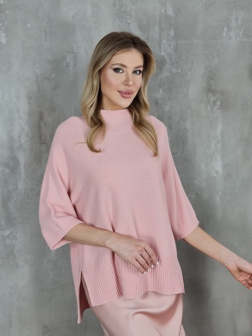 Джемпер Imperial рукав 3/4 с воротом пудра 