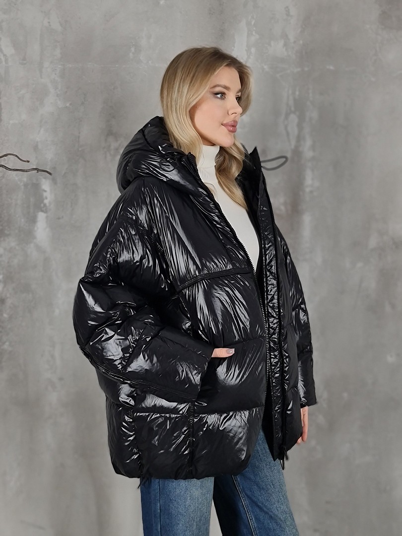 Куртка Vicolo с капюшоном черная, фотография №3