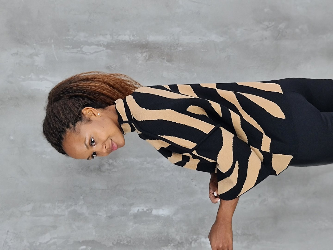 Джемпер J-Clair зебра с беж.-черн.полосками, фотография №3