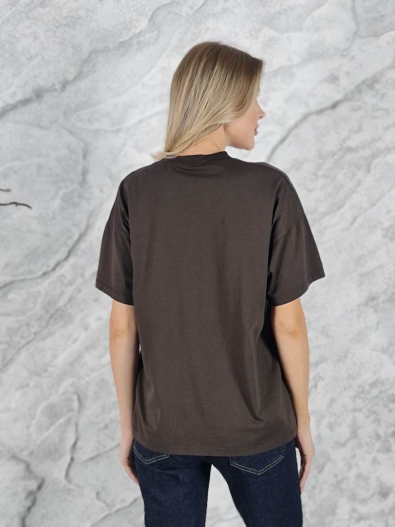 Футболка Vicolo надпись vcl шоколад, фотография №4