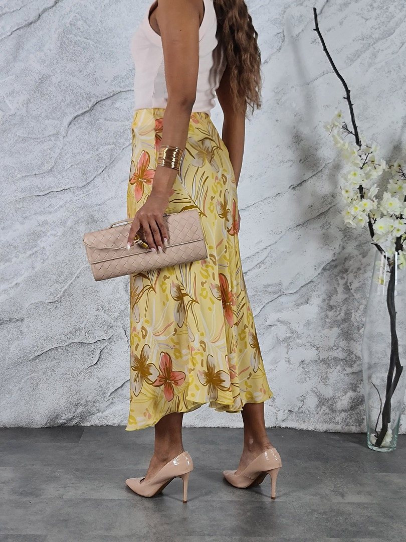 Юбка MIHO'S с цветочным принтом желтая, фотография №3