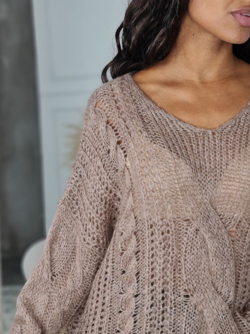 Джемпер CLOTHÉ крупной вязки карамель , фотография №4