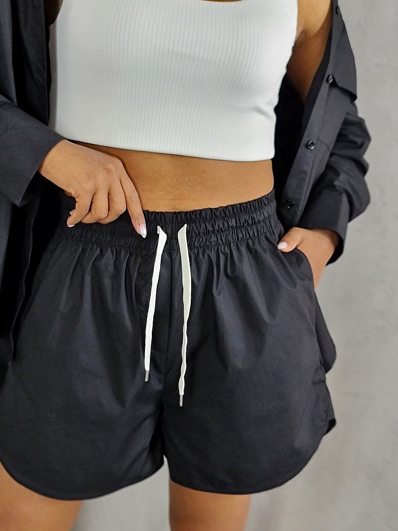 Костюм Vicolo рубашка и шорты чёрный, фотография №5