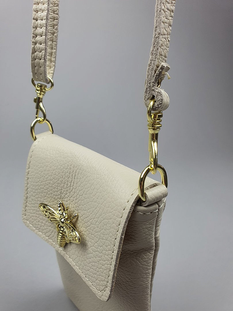 Клатч My Little Italy с золотой застёжкой "Мотылёк" светло-бежевый, фотография №5