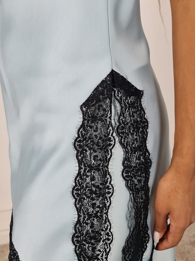 Топ Imperial с черным кружевом голубой, фотография №4