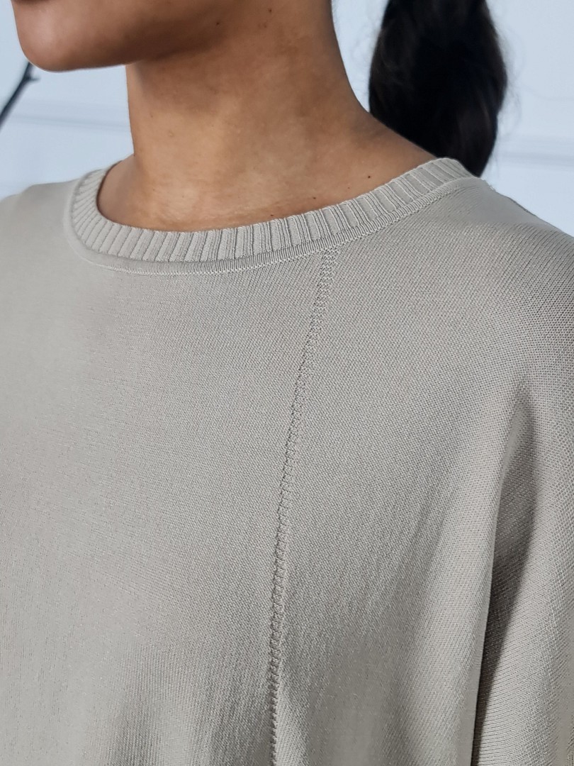 Джемпер BEAUTY WOMEN с декором молния бежевый, фотография №4