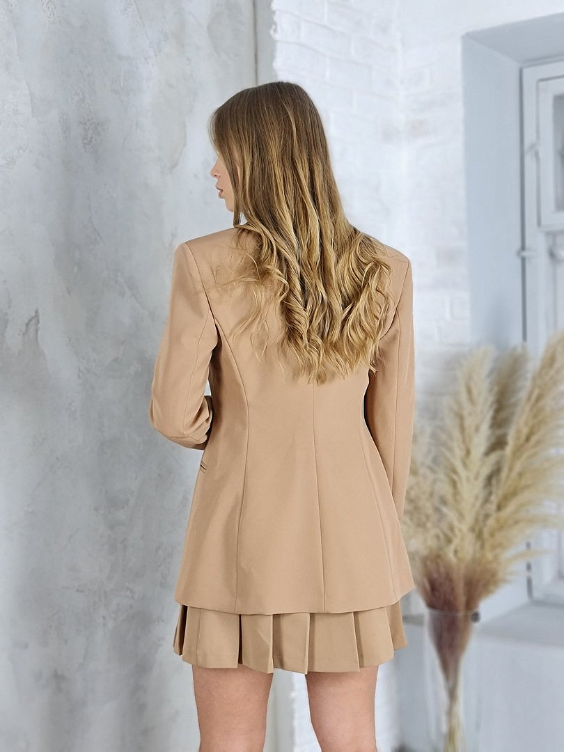 Пиджак Imperial на шести пуговицах песочный, фотография №4