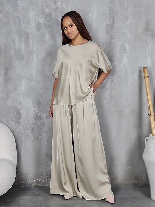 Костюм CLOTHÉ футболка + брюки кремовый