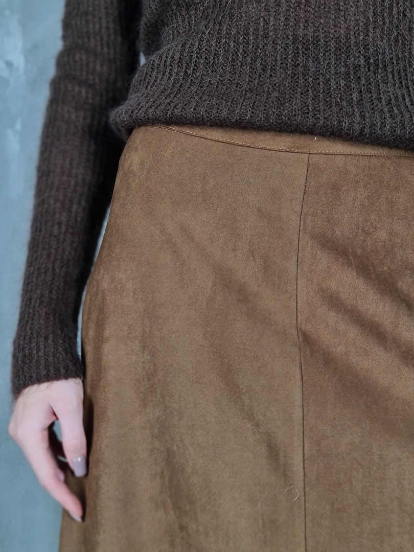 Юбка MIHO'S эко замша миди карамель, фотография №4