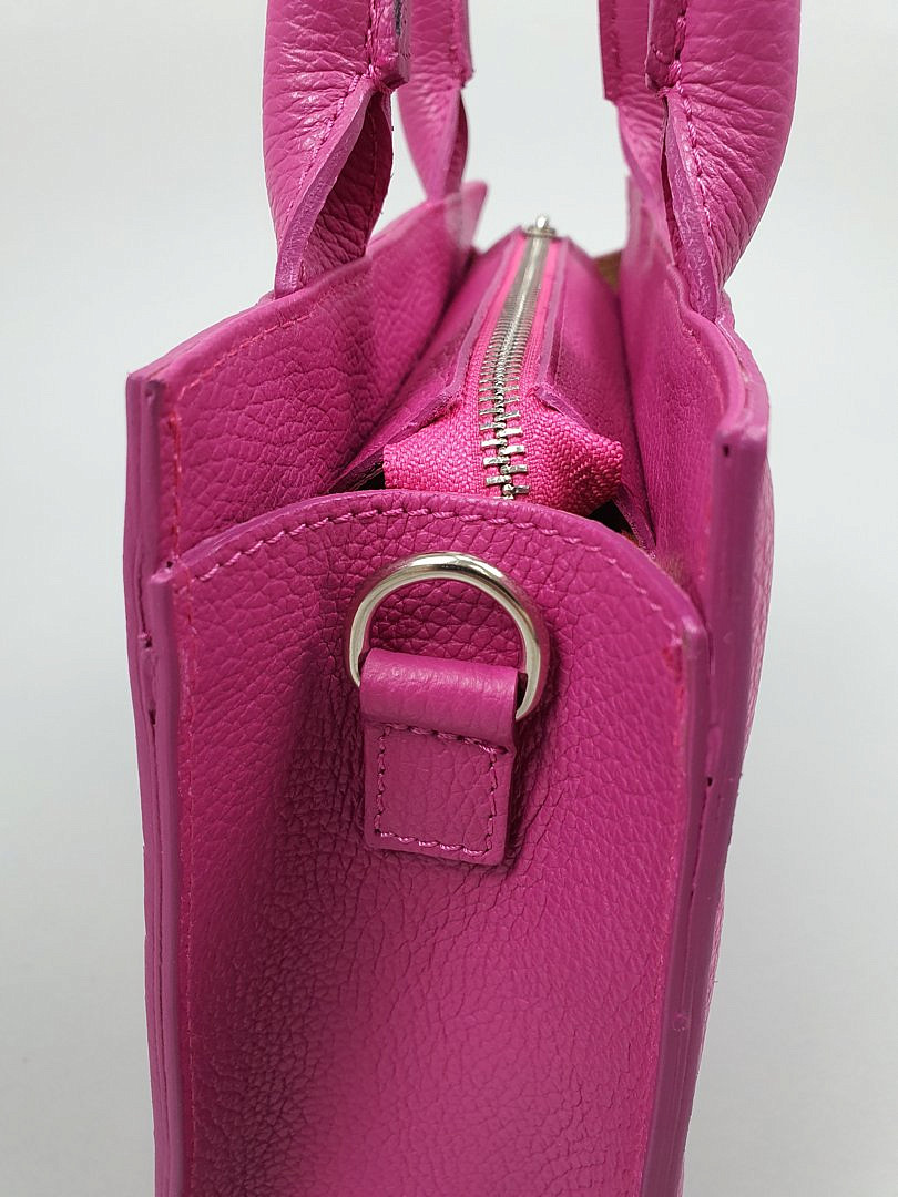 Сумка My Little Italy квадратная стёганая фуксия , фотография №4