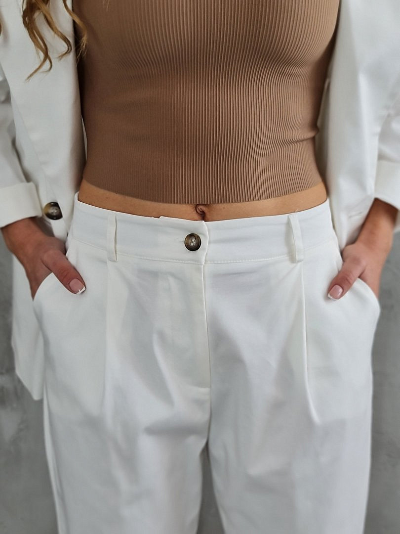 Костюм Dixie классический пиджак и брюки белый, фотография №5