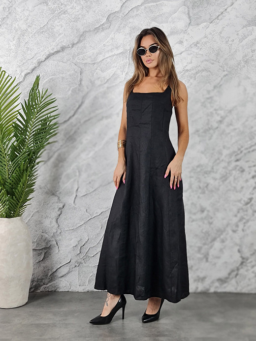 Сарафан CLOTHÉ с резинкой на спине черный