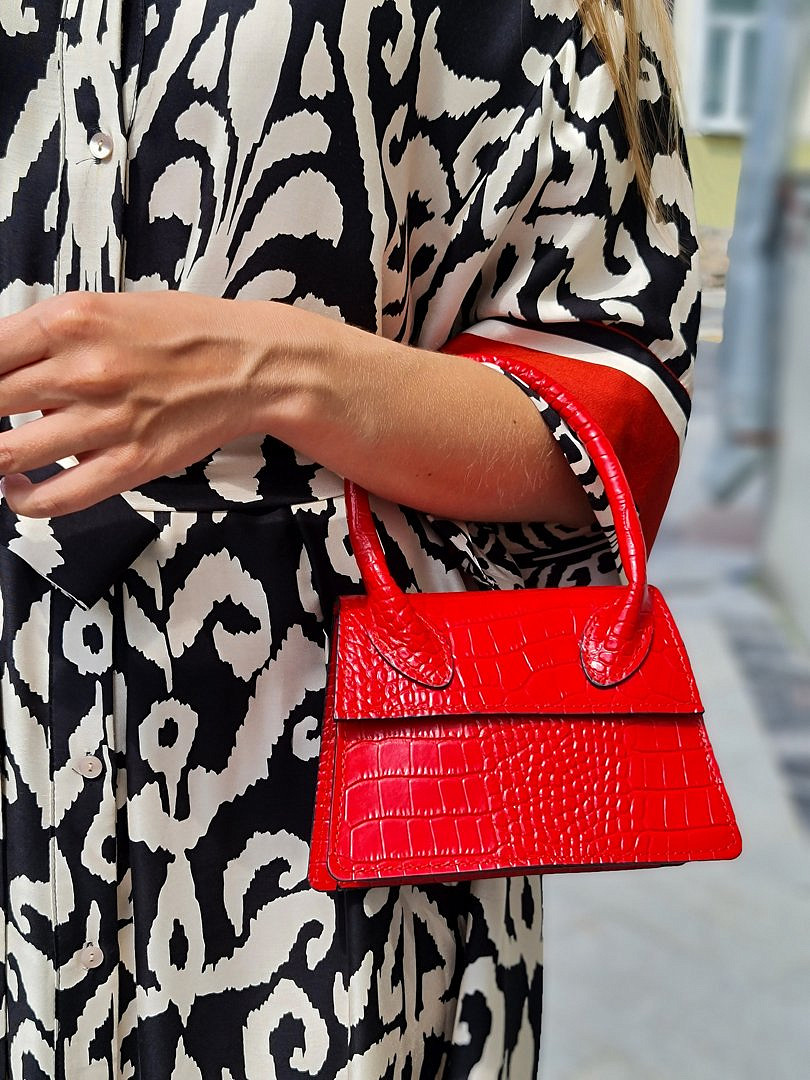 Сумка My Little Italy мини красная, фотография №3