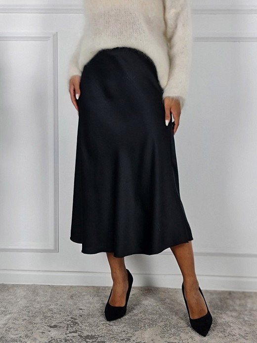 Юбка MIHO'S шелковистая вискоза черная 