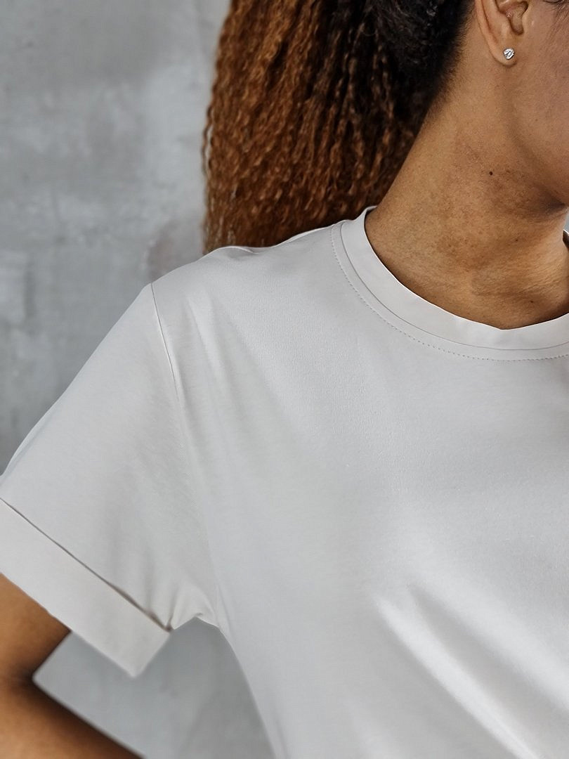 Платье Imperial с хлопковой юбкой кремовое, фотография №4