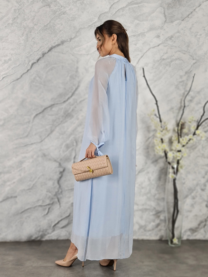 Платье CLOTHÉ свободное полупрозрачное голубое, фотография №2