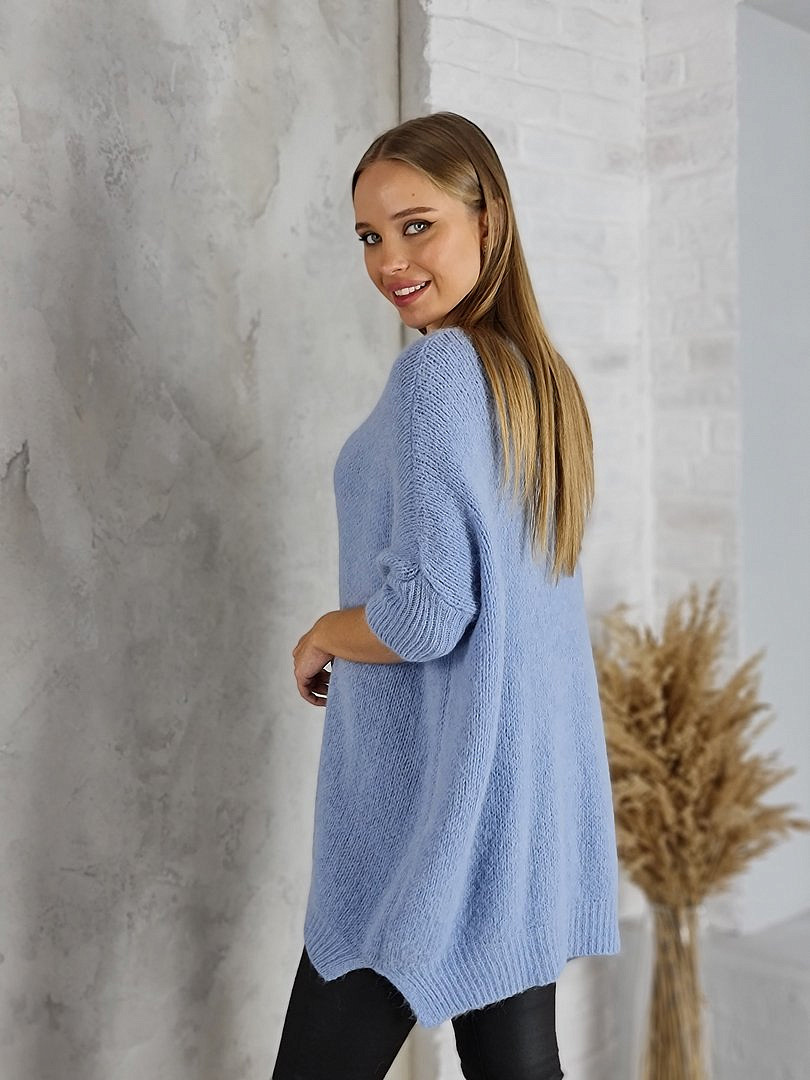 Джемпер Imperial oversize пушистый голубой , фотография №2