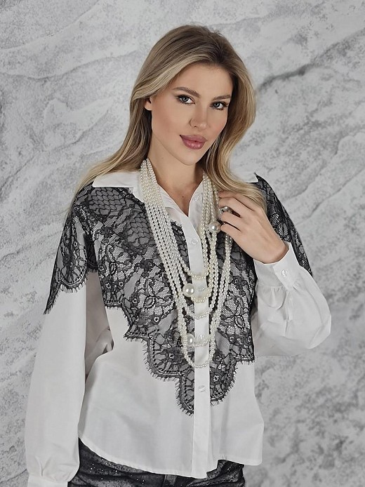 Ожерелье длинное из бусин жемчужное