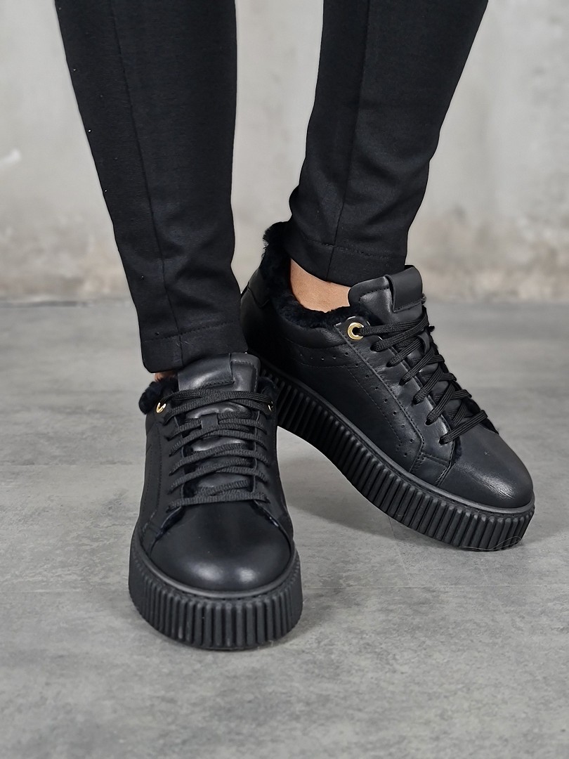 Кроссовки L'Estrosa утепленные черные, фотография №1