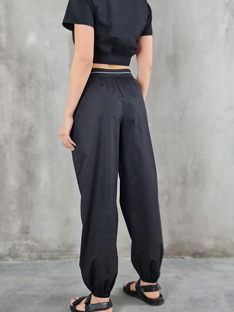 Брюки-джоггеры Imperial спортивные с эластичным поясом чёрные, фотография №3