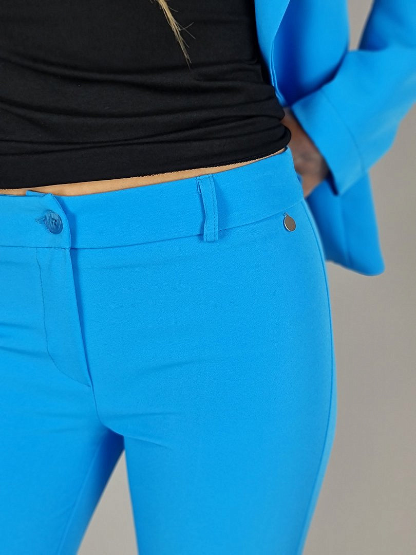 Костюм Maryley пиджак и брюки ярко-голубой, фотография №5