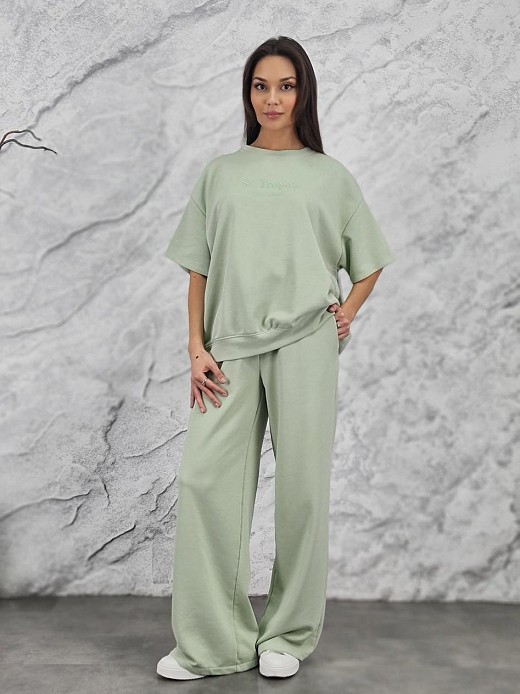 Костюм MOOIJ с блестками футболка и брюки салатовый