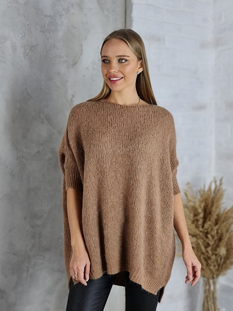 Джемпер Imperial oversize пушистый какао (Caffe), фотография №1