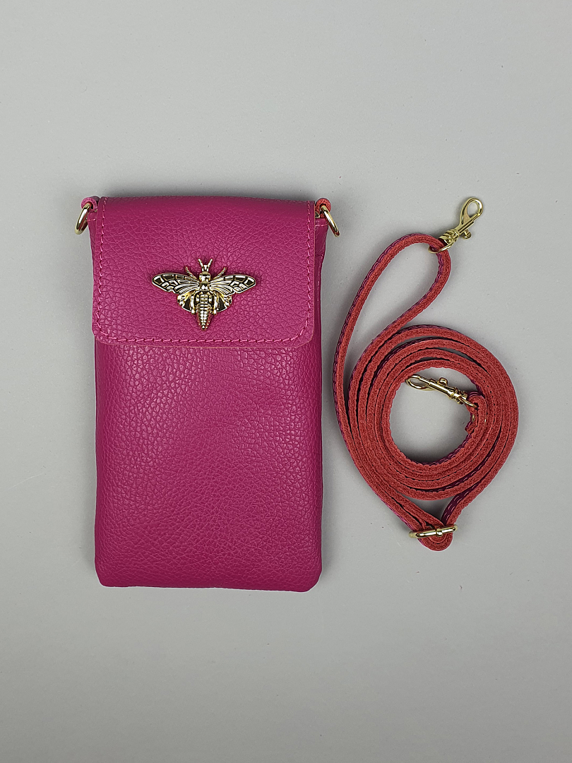 Клатч My Little Italy с золотой застёжкой "Мотылёк" фуксия, фотография №1